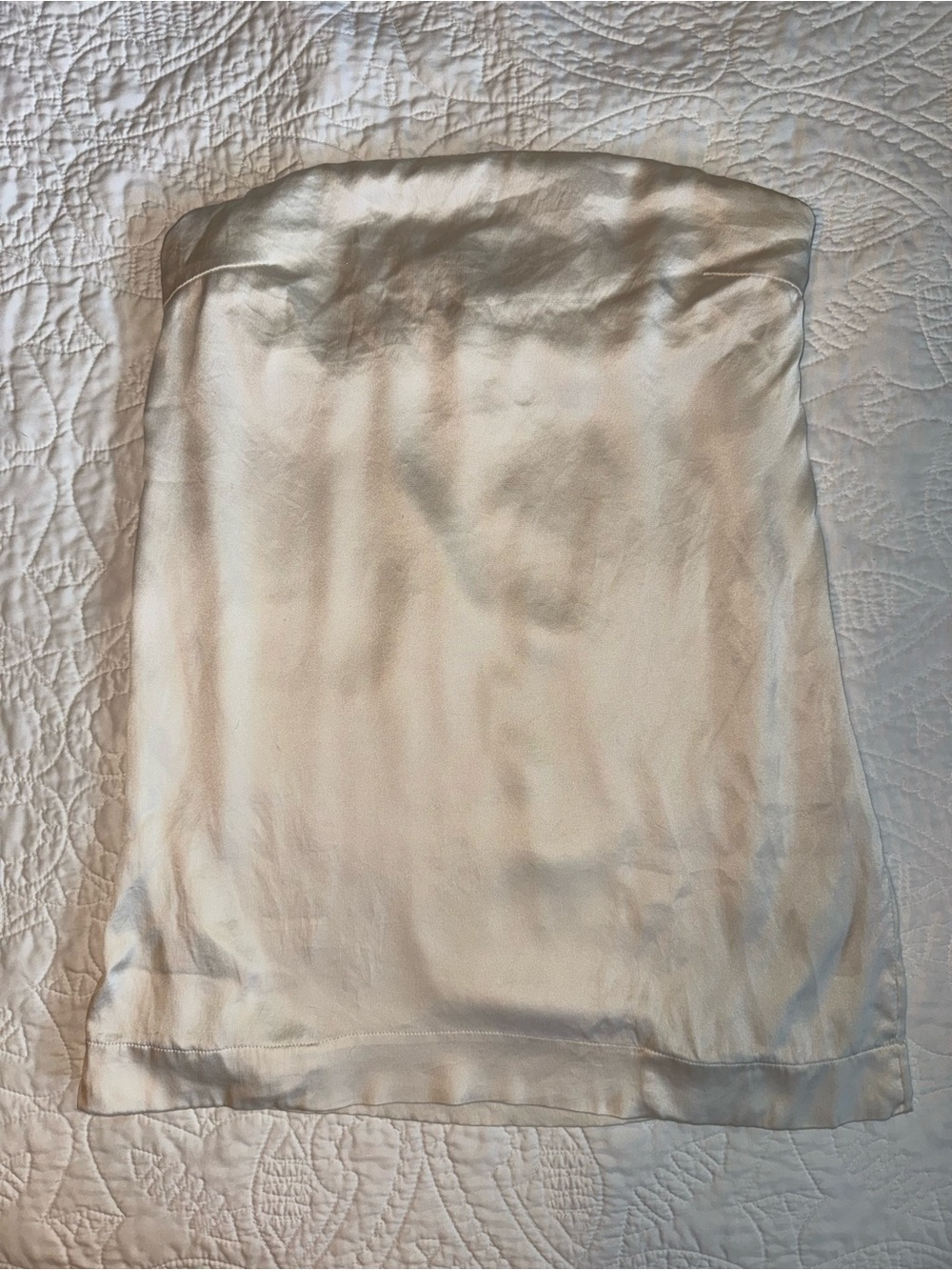Brunello Cucinelli Strapless Silk Ivory Top - Picture 2 of 7